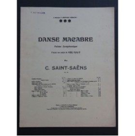 SAINT-SAENS Camille Danse Macabre Piano Violon 1926