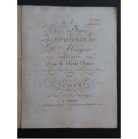 CLEMENTI Muzio Symphonie No 3 Haydn Flûte Violon Violoncelle 1815