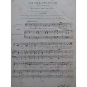CRESCENTINI Per Valli per Boschi Chant Piano ca1820