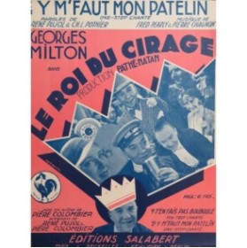 PEARLY Fred et CHAGNON Pierre Y m'faut mon Pat'lin Chant Piano 1931