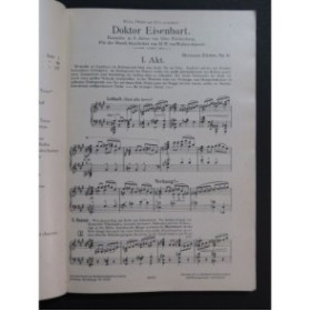 ZILCHER Hermann Doktor Eisenbart Opéra Chant Piano 1921