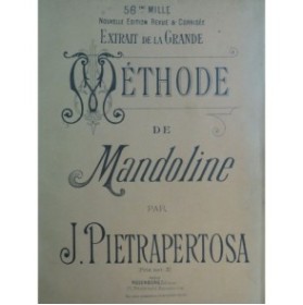 PIETRAPERTOSA J. Méthode de Mandoline