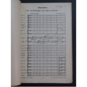 FIBICH Zdenek Noc Na Karlstejne Ouverture Orchestre ca1886