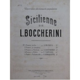 BOCCHERINI Luigi Sicilienne Piano 4 mains 1877