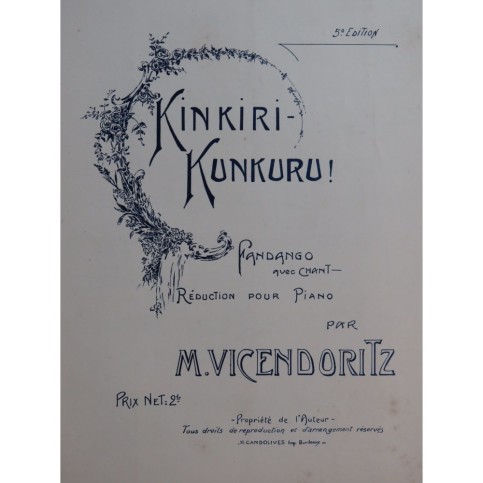 VICENDORITZ M. Kinkiri-Kunkuru ! Fandango Piano