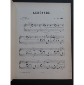 PIERNÉ Gabriel Sérénade op 7 Piano ca1890