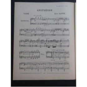 GANNE Louis Apothéose Piano 1910