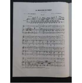 MASINI F. La Meunière de Marly Chant Piano XIXe siècle