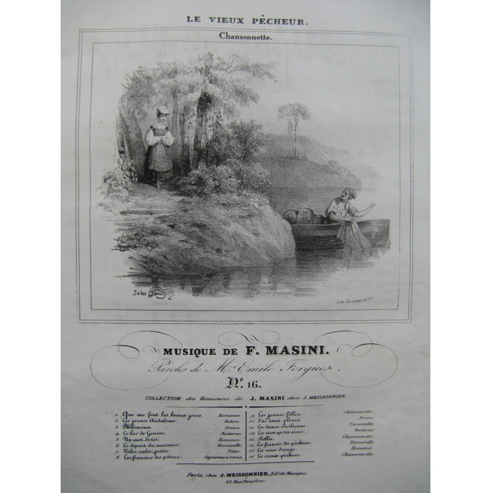 Le Vieux Pêcheur Jules David Illustration XIXe siècle