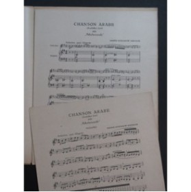 RIMSKY-KORSAKOW Chanson Arabe Piano Violon 1922