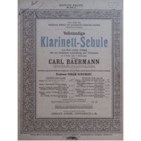 BAERMANN Carl Klarinett Schule 2e Partie No 4 Clarinette 1919