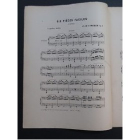 WEBER 6 Pièces Faciles op 3 Livre 2 Piano 4 Mains XIXe