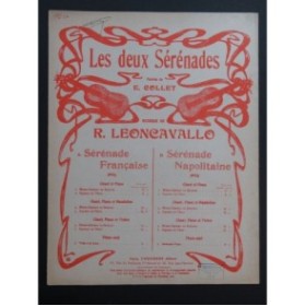 LEONCAVALLO Ruggero Sérénade Française Chant Piano 1937