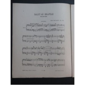 VAN GAEL Henri Salut au Drapeau Marche Piano 4 mains 1907