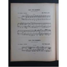 THUILLIER Edmond Les Picadores Valse Espagnole Piano 6 mains 1932
