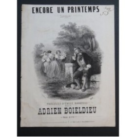 BOIELDIEU Adrien Encore un printemps Chant Piano ca1850