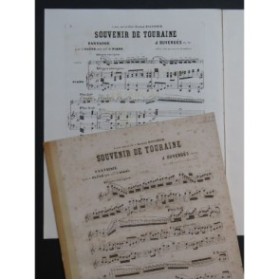 DUVERGÈS J. Souvenir de Touraine Piano Flûte ca1870