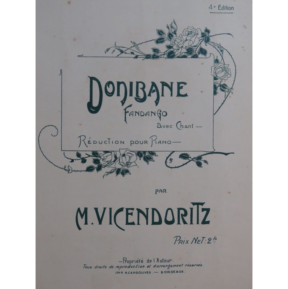 VICENDORITZ M. Donibane Chant Piano