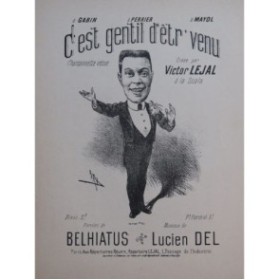DEL Lucien C'est gentil d'êtr'venu Chant Piano