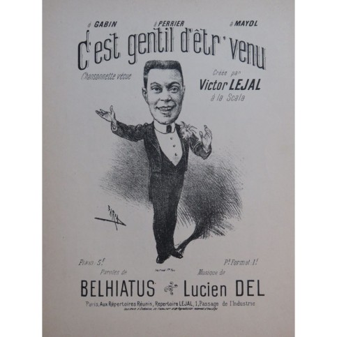 DEL Lucien C'est gentil d'êtr'venu Chant Piano