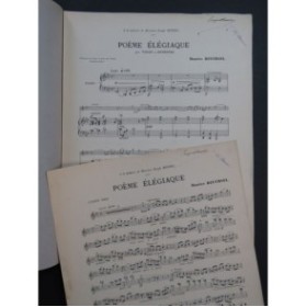 REUCHSEL Maurice Poème Elégiaque Piano Violon