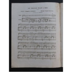 DELISLE Eugène Le Travail plait à Dieu Chant Piano ca1840