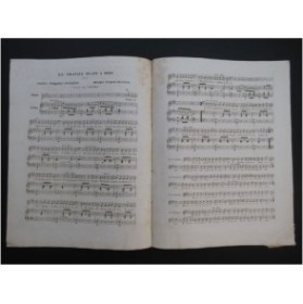 DELISLE Eugène Le Travail plait à Dieu Chant Piano ca1840