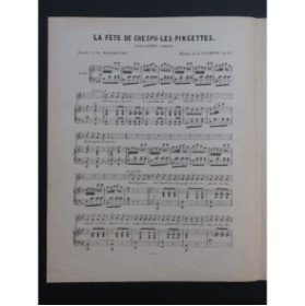 CLÉMENT Albert La Fête de Crespu-Les-Pincettes Chant Piano ca1880