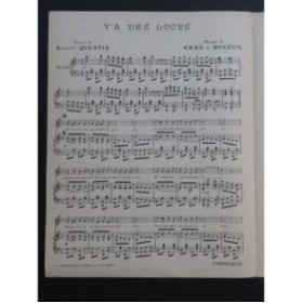 DE BUXEUIL René Y'a des loups Chant Piano ca1924