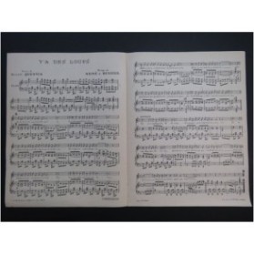 DE BUXEUIL René Y'a des loups Chant Piano ca1924