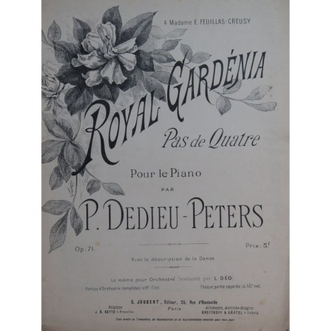 DEDIEU-PETERS P. Royal Gardénia Danse Piano