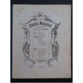 SINGELÉE J. B. Fantaisie sur Rigoletto Piano Violon ca1870