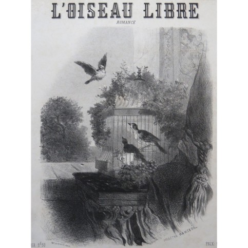 L'oiseau Libre Célestin NANTEUIL Illustration XIXe siècle