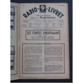 OFFENBACH Jacques Radio Livret Les Contes d'Hoffmann 1934