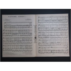 ACKERMANN H. et GEUSKENS Ch. Venise Adieu Chant Piano 1927