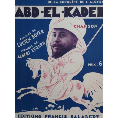 EVRARD Albert Abd-El-Kader Chant Piano 1930