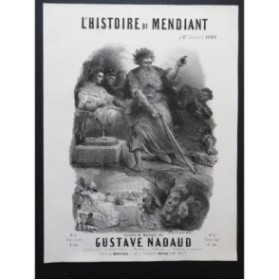 L'Histoire du Mendiant Célestin NANTEUIL Illustration XIXe siècle