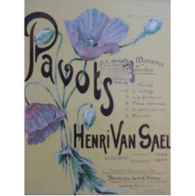 VAN GAEL Henri Pavots No 2 La Voltige Piano 4 mains 1900