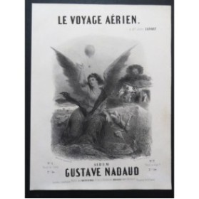 Le Voyage Aérien Célestin NANTEUIL Illustration XIXe siècle