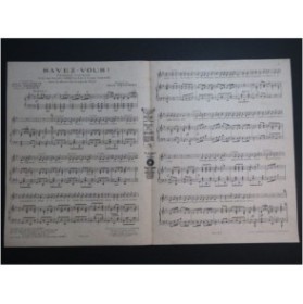 CHANTRIER Albert Savez-Vous Chant Piano 1925