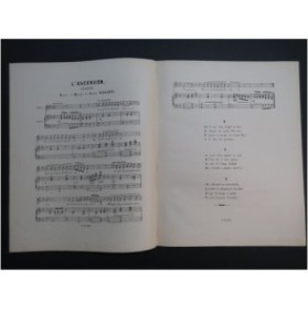 NADAUD Gustave L'Ascension Chant Piano XIXe siècle