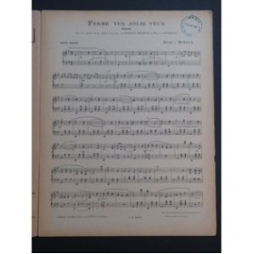 DE BUXEUIL René Ferme tes jolis yeux Piano 1913