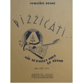 PESSE Maurice Pizzicati Piano 1927