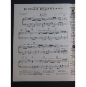 LUCCHESI José M. Ciudad Encantada Tango Piano 1929
