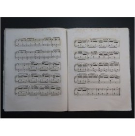 DUVERNOY J. B. Fantaisie sur Le Père Gaillard H. Reber Piano ca1852