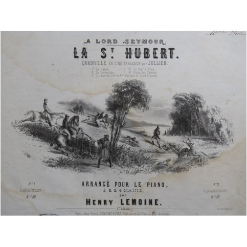 La Saint Hubert Chasse Illustration XIXe siècle