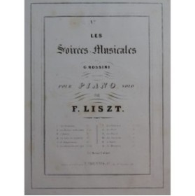 LISZT Franz La Promessa Canzonetta Piano ca1850