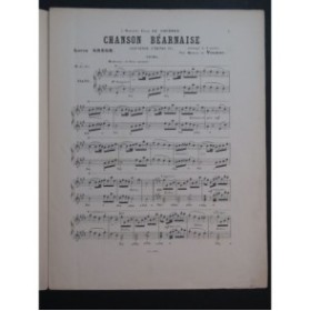 GREGH Louis Chanson Béarnaise Piano 4 mains ca1875