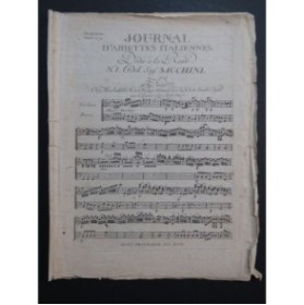 SACCHINI Antonio Frena frena Chant Violon Basse 1779