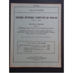 DANIEL Raoul Grande Méthode Complète de Violon 2e Partie Violon